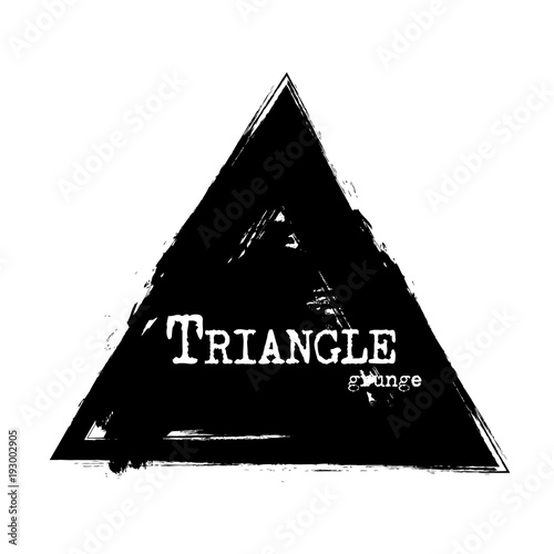 Triangle shape . Grunge style . Vector
