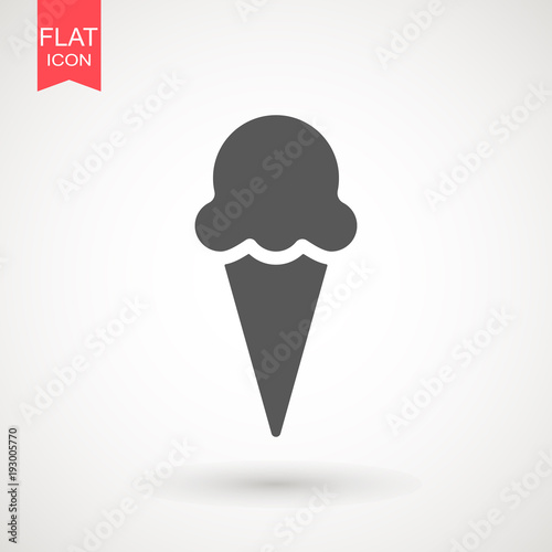 Ice cream line icon. Single high quality symbol of fast food for web design or mobile app. Thin line signs of ice cream for design logo, visit card, etc. Outline pictogram of ice cream.