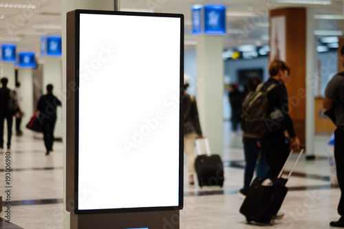 Fototapeta Naklejka Na Ścianę i Meble -  blank advertising billboard at airport.