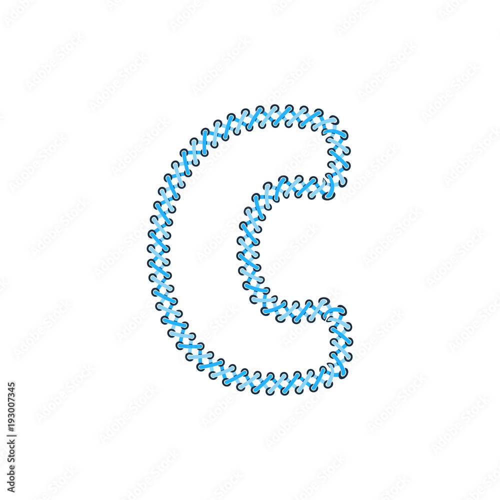 C Shoelace Letter Logo Icon Design C Shoelace Letter Logo Icon Design
