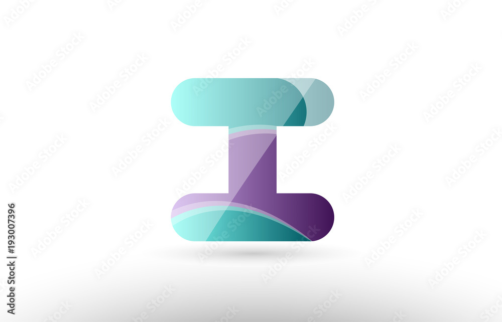 3d letter i green purple alphabet logo icon company design 3d letter i green purple alphabet logo icon company design