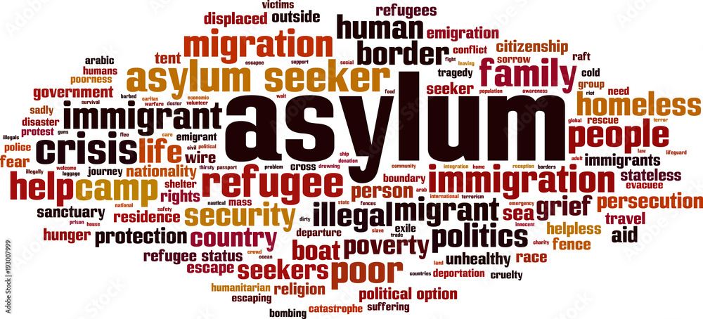 Obraz premium Asylum word cloud