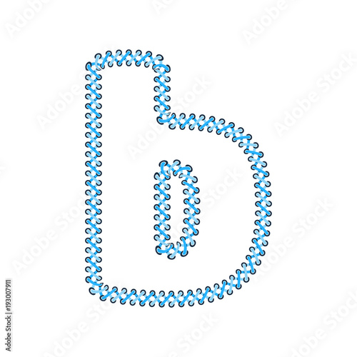 B Shoelace Letter Logo Icon Design