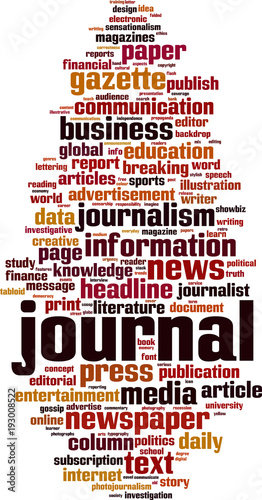 Journal word cloud concept