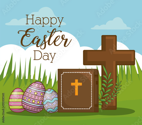 Happy easter day design