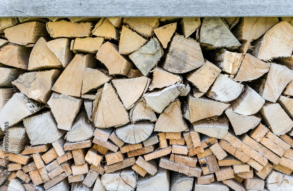firewood / background with stacked firewood 