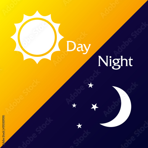 Background with vector day night theme.