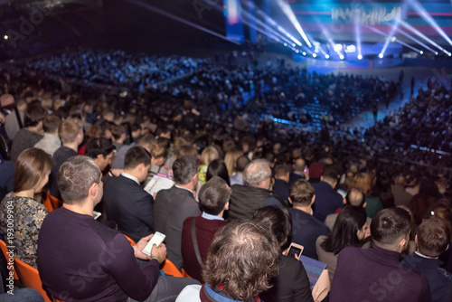 rear view of the audience at the business conference