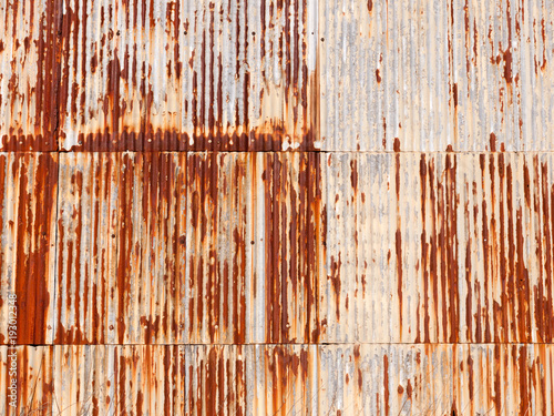 brown rusty dirty old retro metal corrugated iron shed background grunge industry