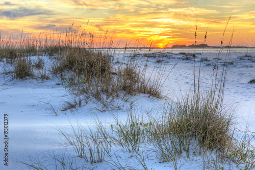 Sunset Over Fort Pickens Dunes