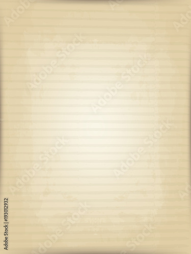 vector vertical background old beige corrugated postal paper. imitation of the old printing press. horizontal perforation lines
