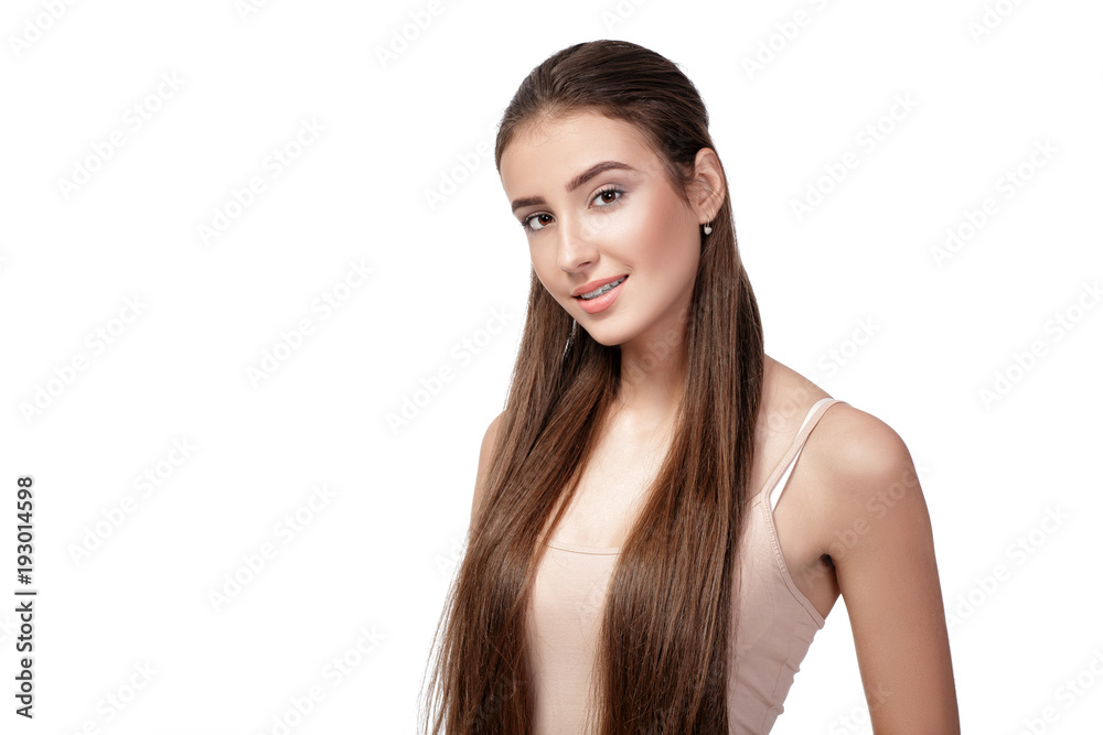 portrait of beautiful happy woman portrait of beautiful happy woman