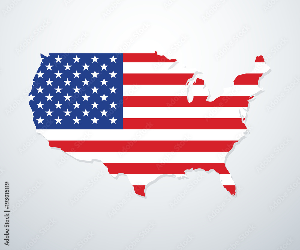 USA map with flag. Vector illustration USA map with flag. Vector illustration