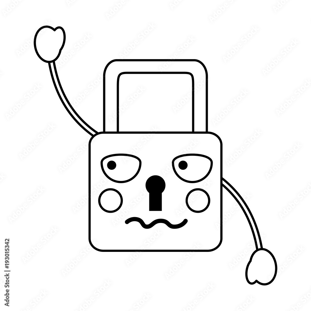 safety lock angry emoji icon image vector illustration design safety lock angry emoji icon image vector illustration design