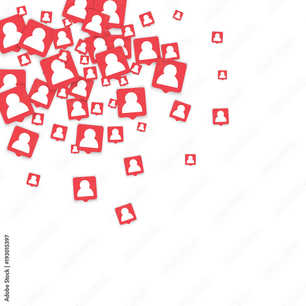 Social media background with man icon notification. Social media background with man icon notification.