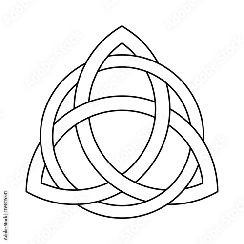 Triquetra ornament with editable fill and stroke colors