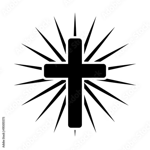 Cross with light coming out of it