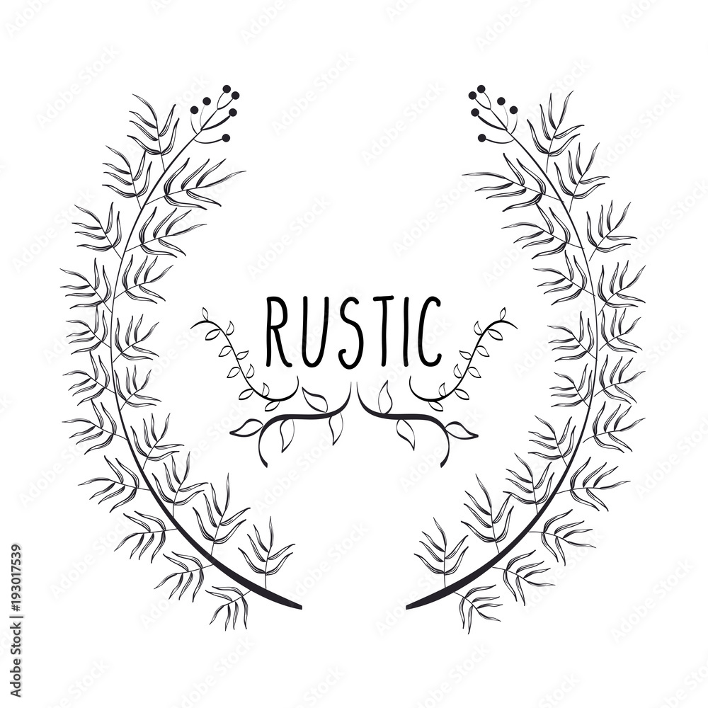 rustic wreath crown icon vector illustration design rustic wreath crown icon vector illustration design