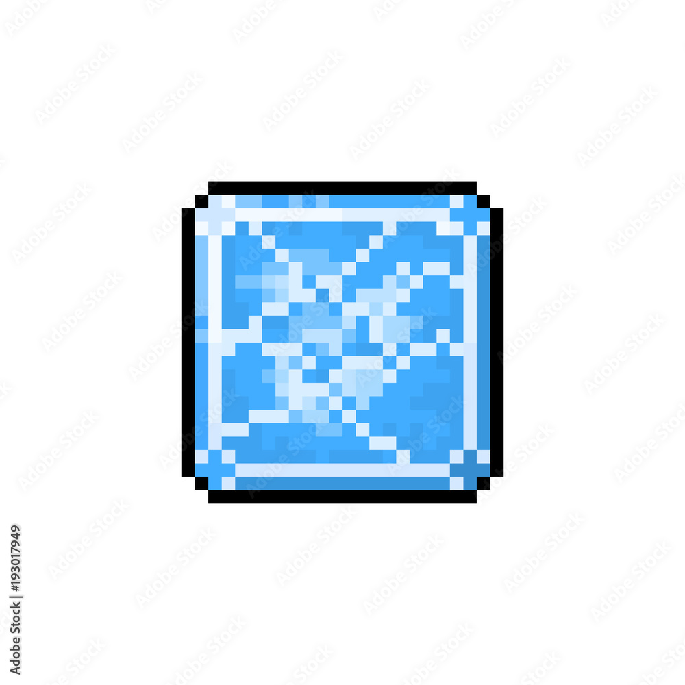 Pixel button with ice texture for games and web sites Stock Vector | Adobe  Stock