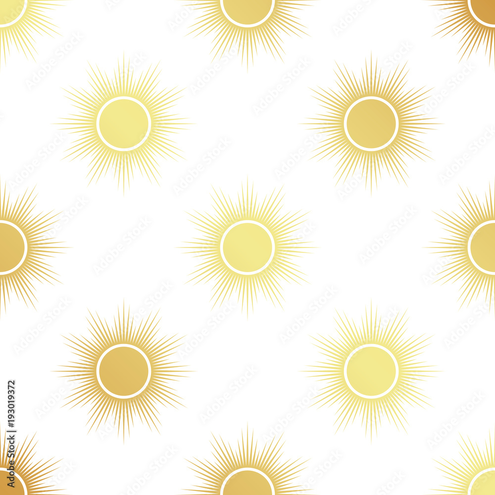 Vector simple seamless pattern, golden stars on white background. Vector simple seamless pattern, golden stars on white background.