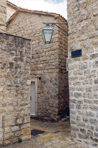 courtyard of the old town in Budva