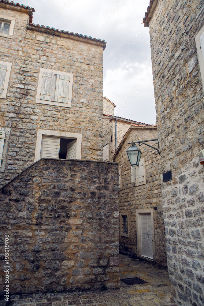 courtyard of the old town in Budva