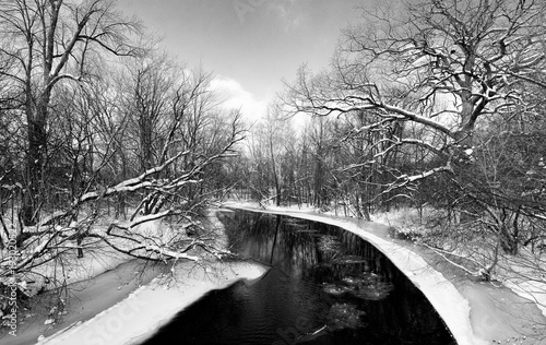River on Snowy Day