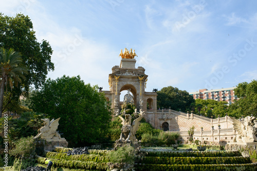 Parque de La Ciutadella is a public Park in the Old town of Ciutat Vella in Barcelona,Spain. photo