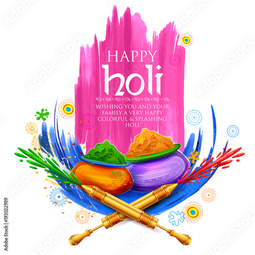 Powder color gulal for Happy Holi Background