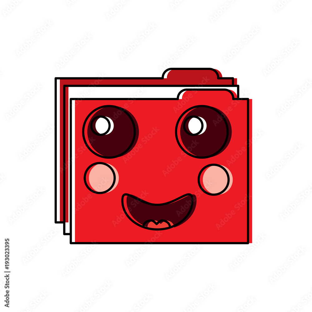 folder file document kawaii character vector illustration folder file document kawaii character vector illustration