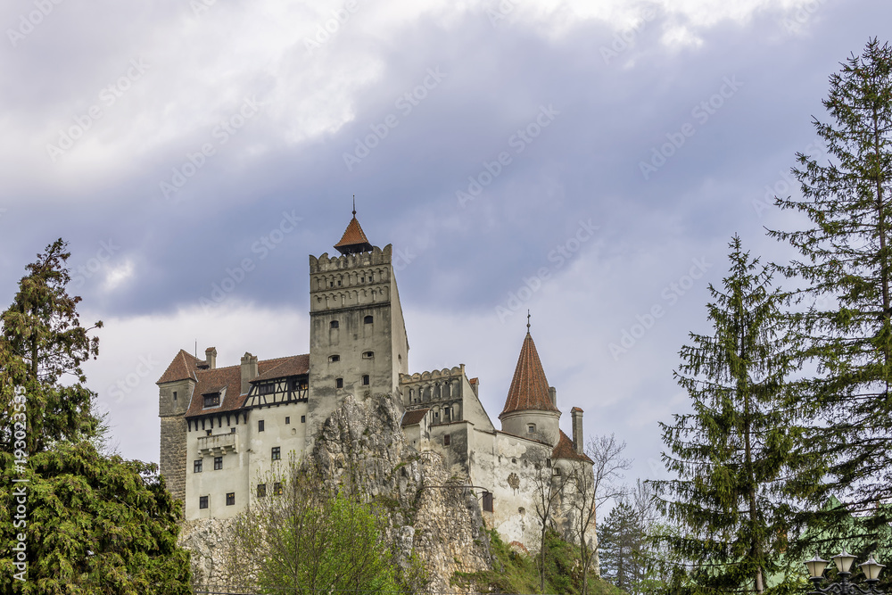 A view of the scary Bran Castle, Brasov County, Romania