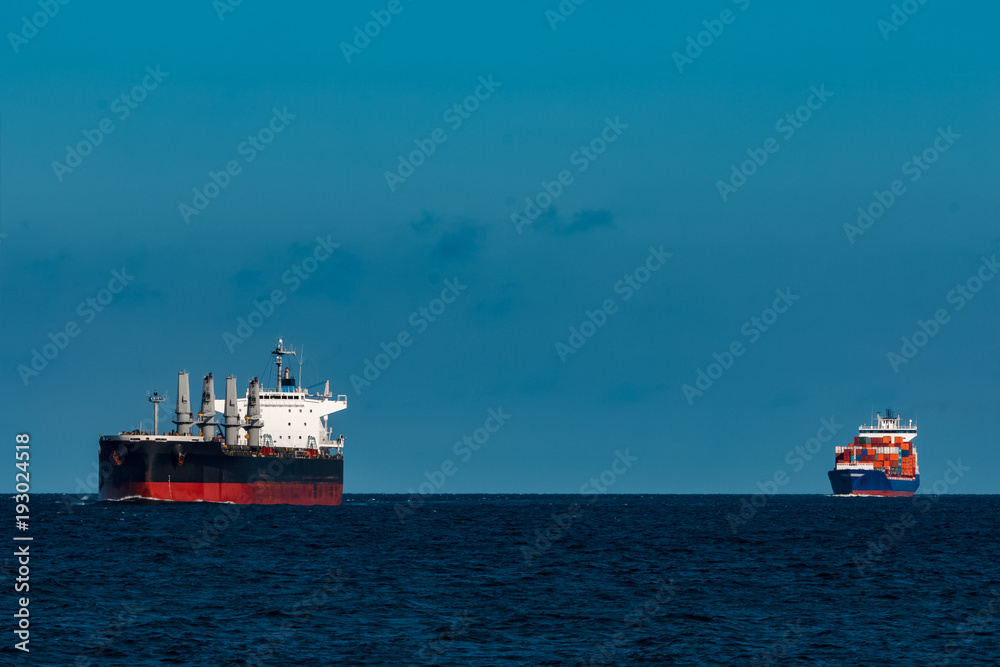 Black cargo ship Black cargo ship