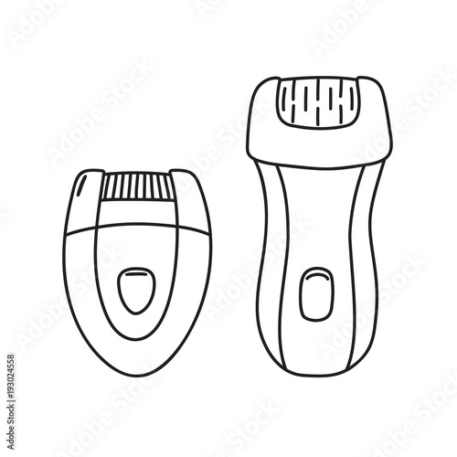 Two types of electric epilator, epilating device