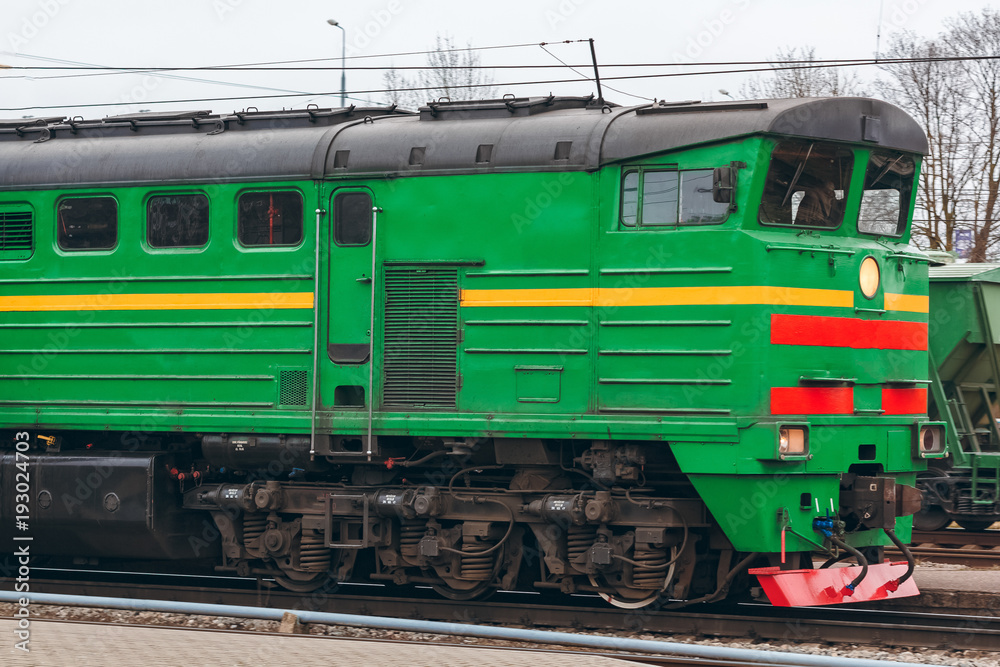 Green diesel locomotive Green diesel locomotive