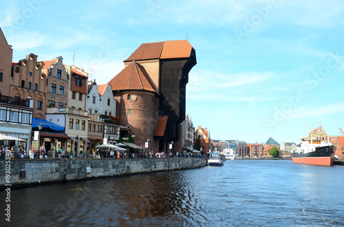 Obraz na płótnie The crane gate in Gdansk (Poland) w salonie