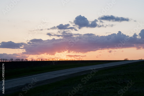 road to a sunset