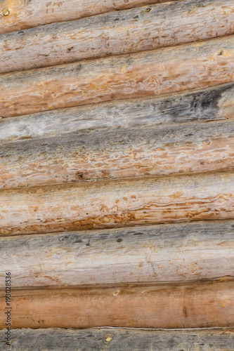 Wooden logs background pattern horizontal lines. Woodcraft concept.