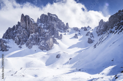 Winterlandschaft in den Alpen  Axamer Lizum