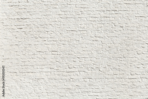 White brick wall background and texture