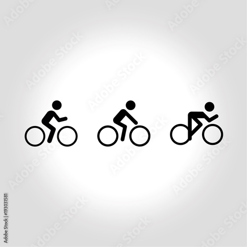 Cycling Icon Vector. Illustration pictogram