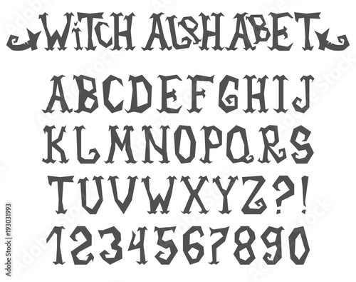 Witch Spooky and Magical Alphabet