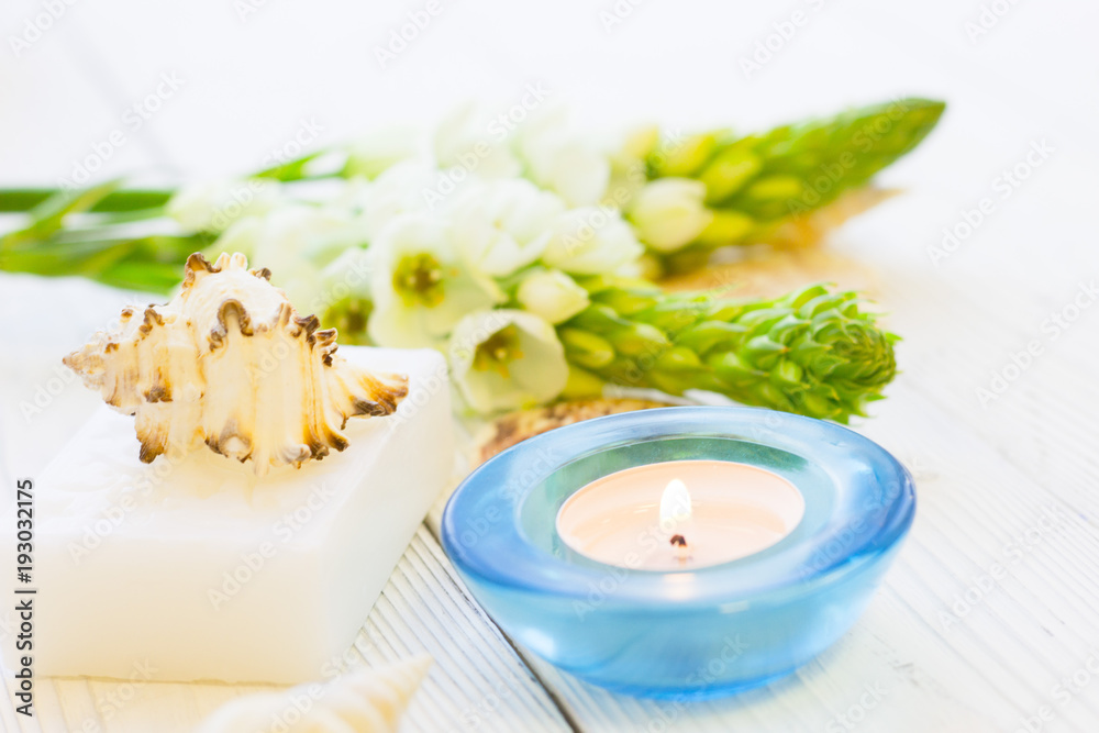 Spa concept with a candle