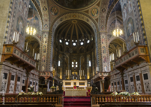 The interior of St. Anthony's Basilica is a Catholic church in the city of Padua, an architectural monument, the main center of veneration of St. Anthony of Padua. Italy