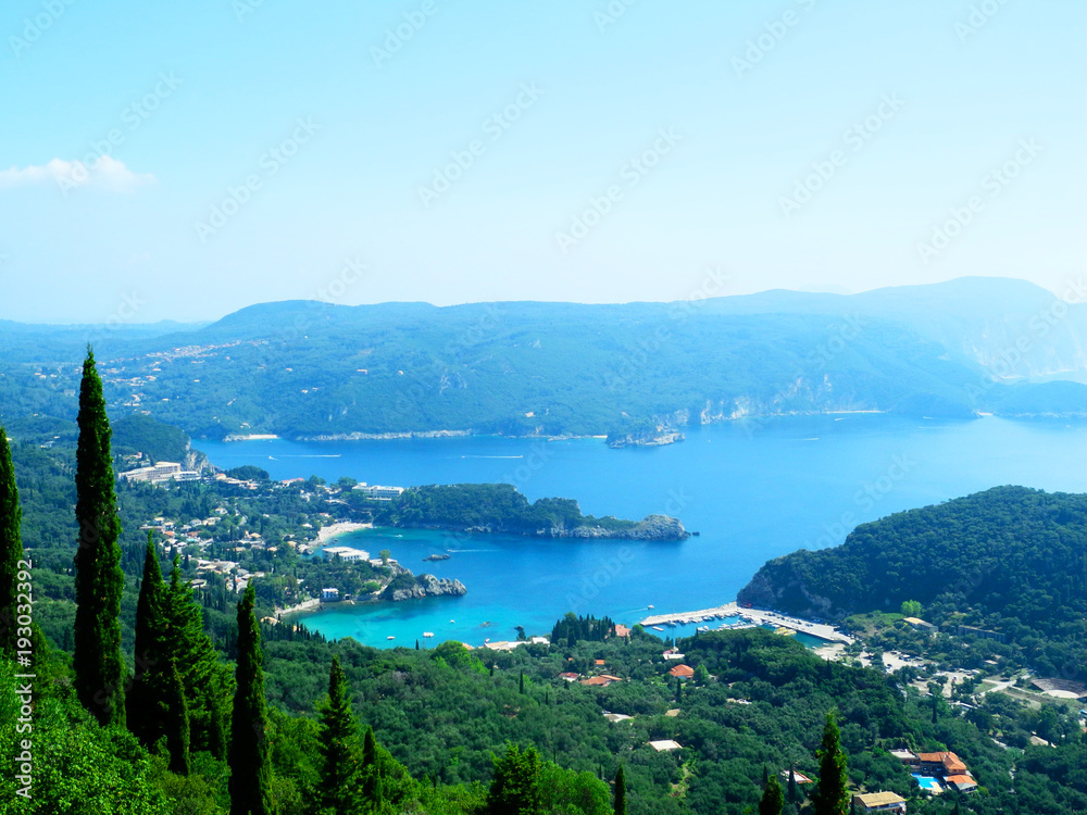 Heart-shaped bay, Corfu, Greece