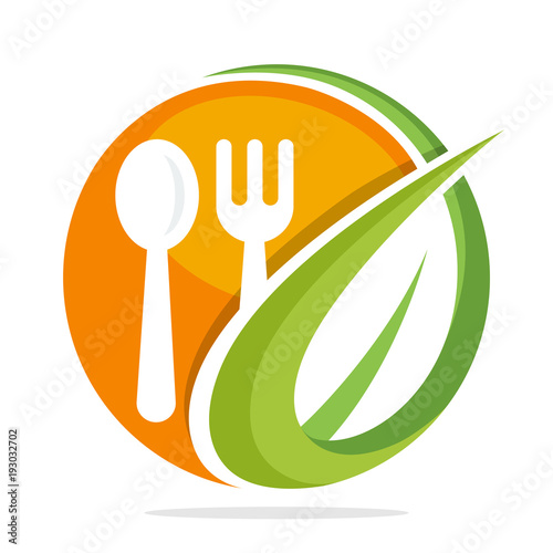 logo icon for organic food restaurant	