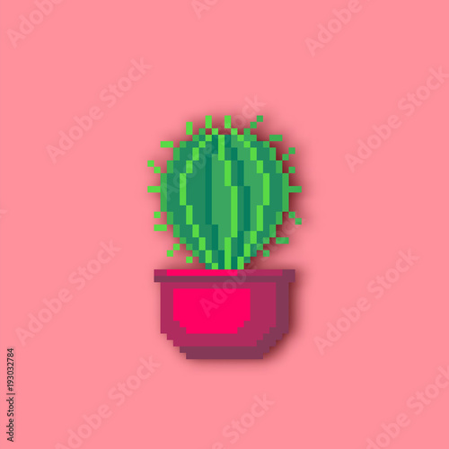Pixel art cactus.
