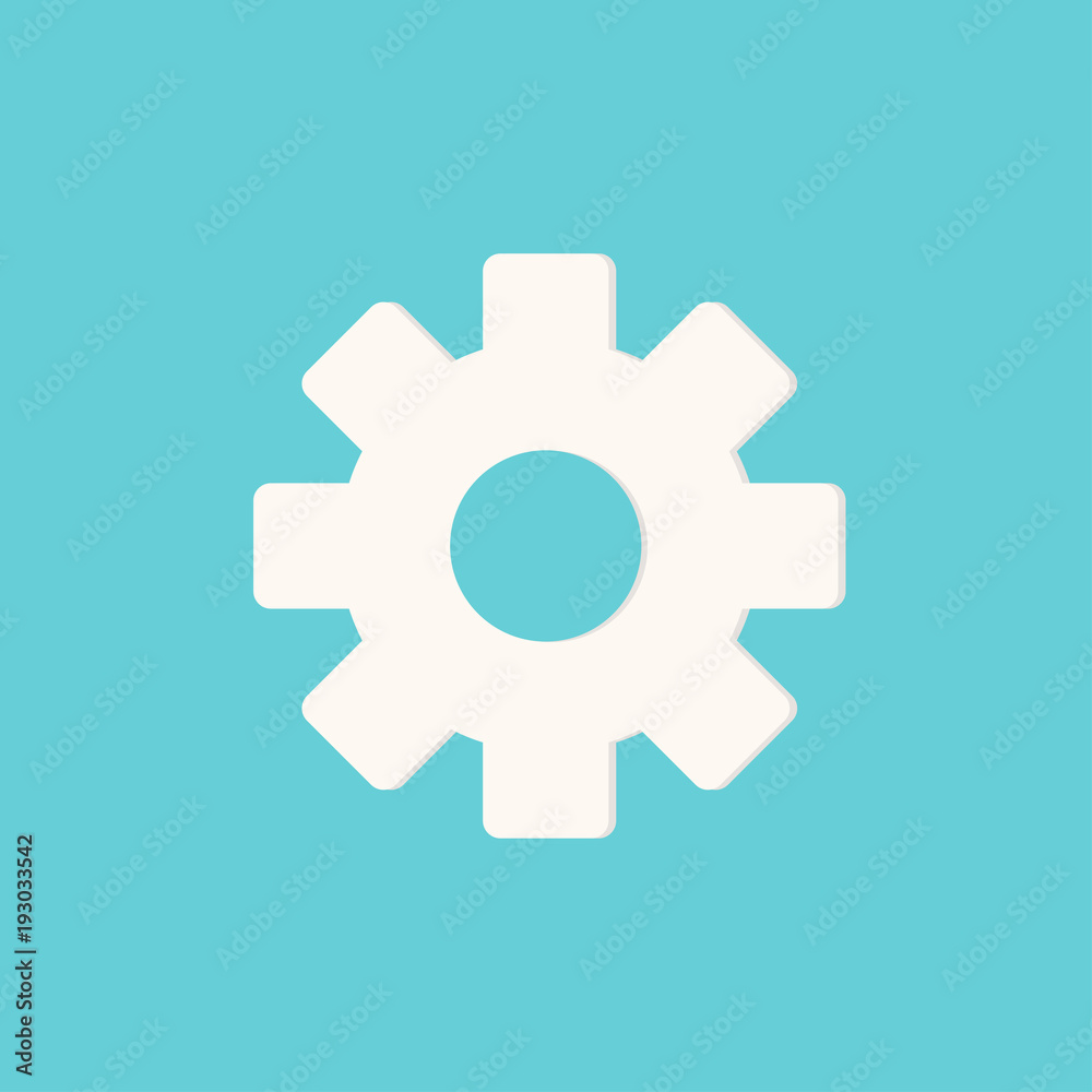 gear icon flat style gear icon flat style
