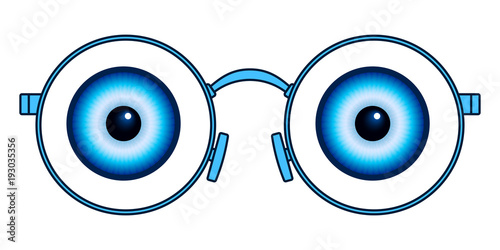 Abstract eye glasses illustration