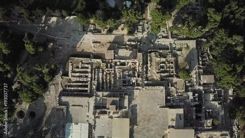 Aerial view of Knossos palace at Crete, Greece
