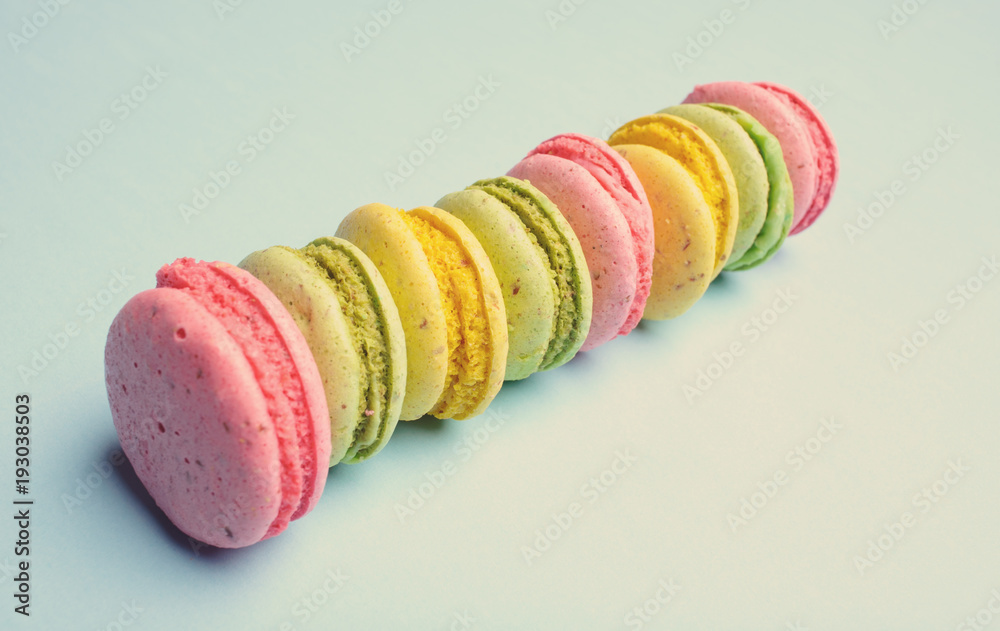 Sweet and colourful french macaroons or macaron Sweet and colourful french macaroons or macaron